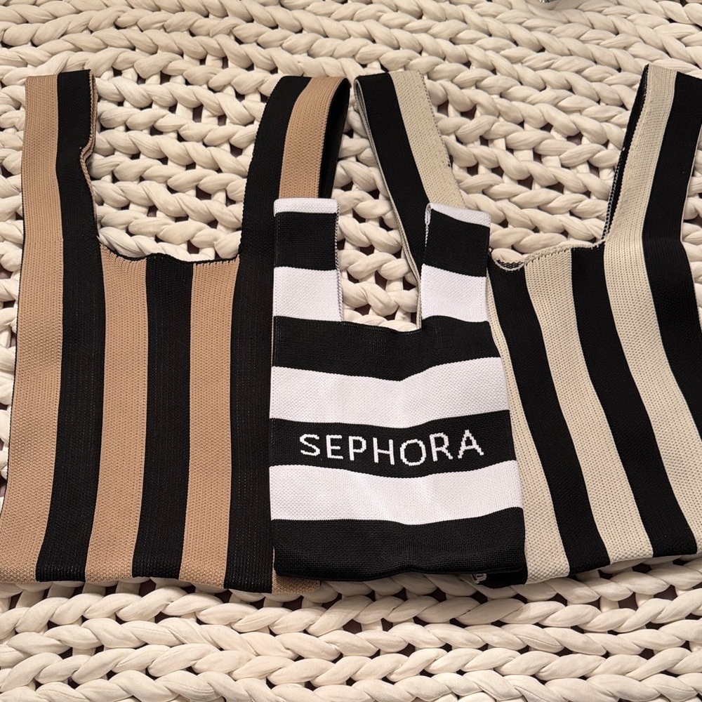 Multi-Striped mini Tote Bags